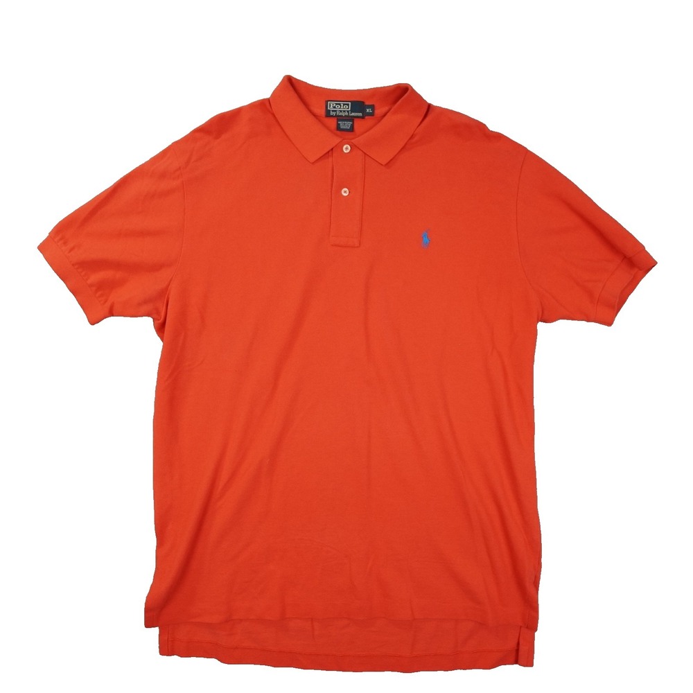 Polo Ralph Lauren Vintage Polo Shirt Men's XL Red Orange Short Sleeve Preppy